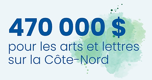 470 000 $ pour les arts et lettres en Côte-Nord